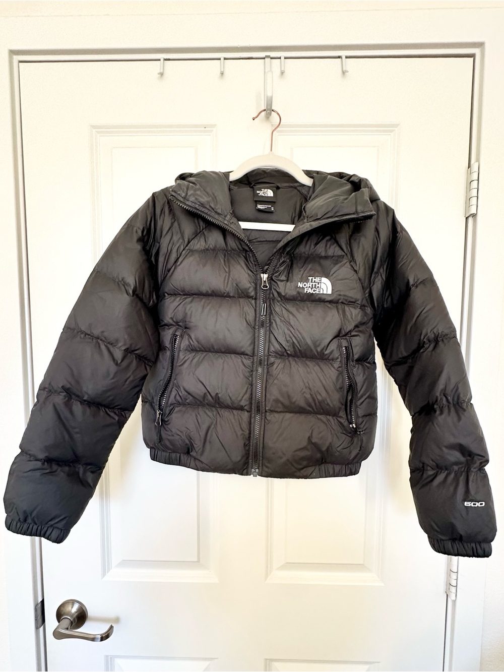 The North Face Black Quilted Down Jacket with Logo